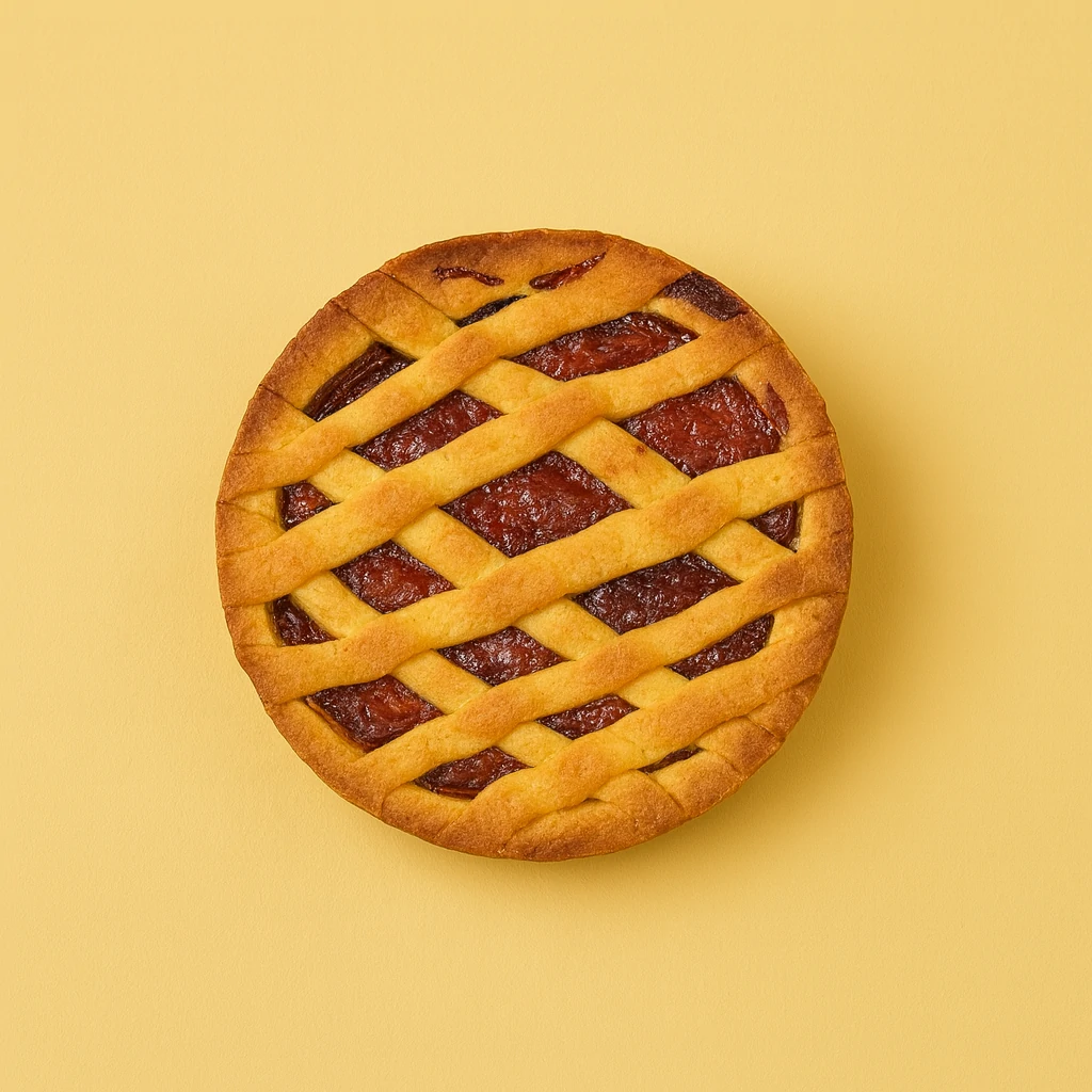 Crostata artigianale Rossopepe con frolla friabile e ripieno generoso